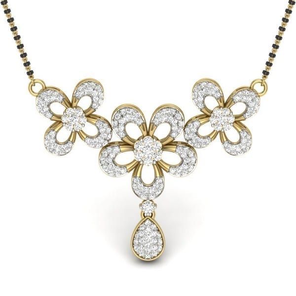 Delicate Diamond Jewellery Flower Trio in Gold Delicate Diamond Jewellery Flower Trio in Gold