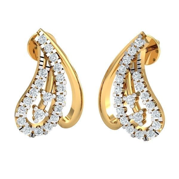 Luxurious Gold Diamond Earrings - Perfect for Gifting